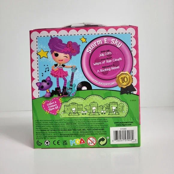 Mini Lalaloopsy Figure Doll Storm E. Sky 3" Accessories Rocking Rebel Cat New - Picture 2 of 15